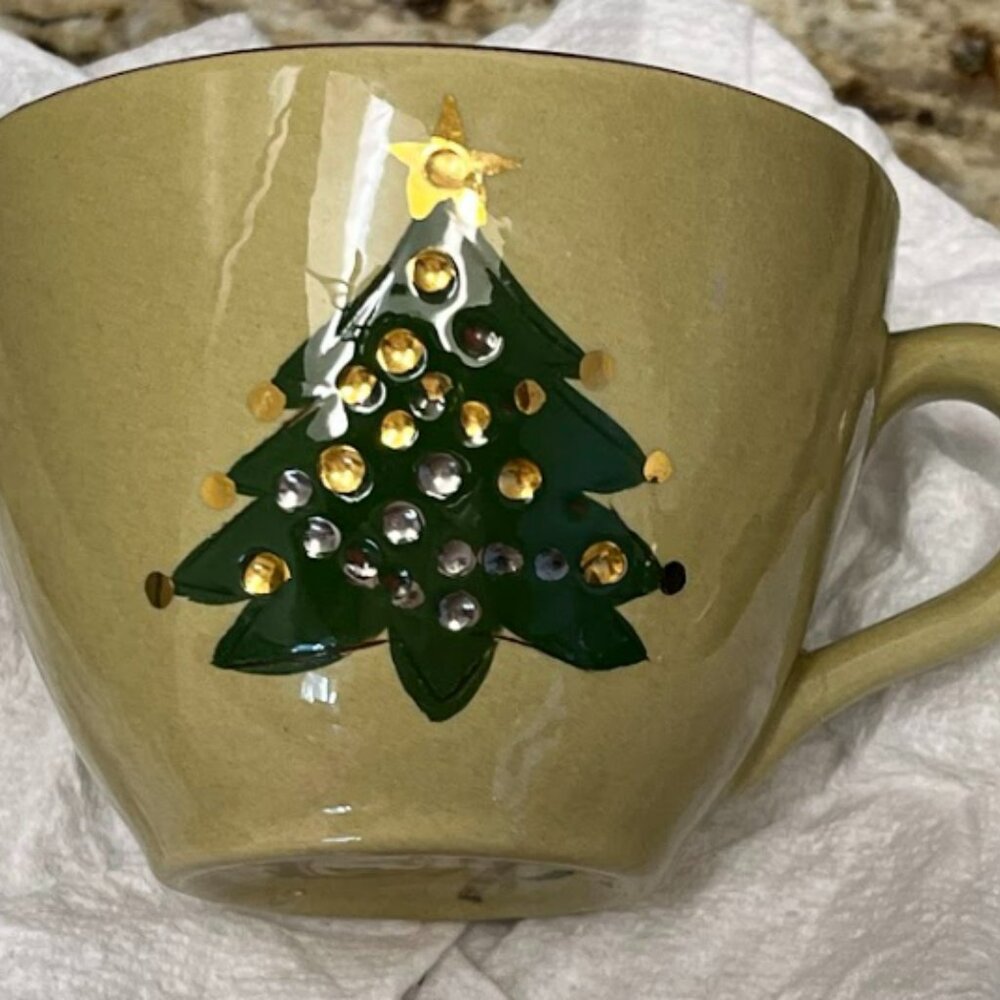 Stangl Pottery Jeweled Christmas Tree Cup